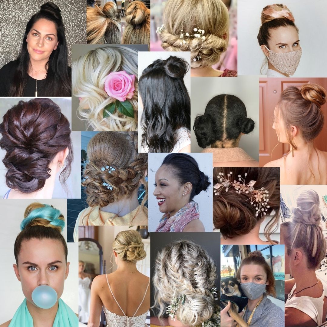 Collage of Looks from Easy Updo Extensions