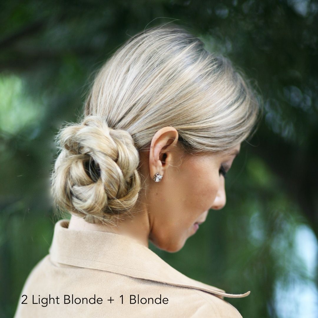 Light Blonde Braided Updo Easy Updo Extensions Tan Coat