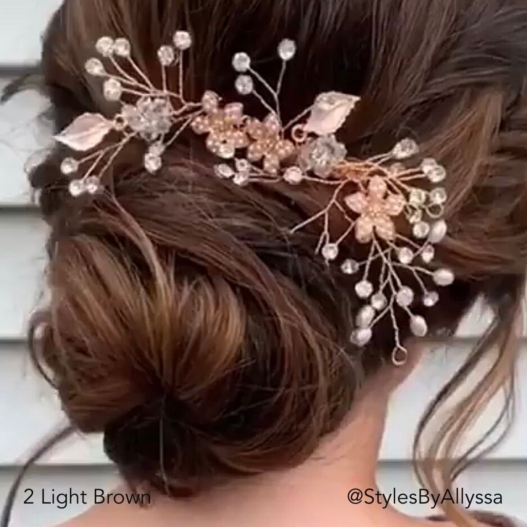 Brown Special Occasion Bridal Updo Bun Hairstyle @Stylesbyallyssa Easy Updo Hair Extensions