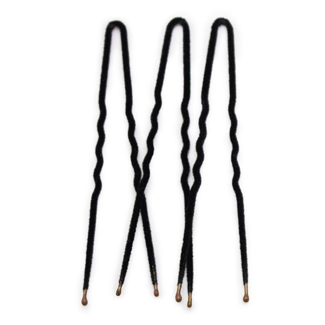 Black Frenchies Ultra Flocked Hair Pins