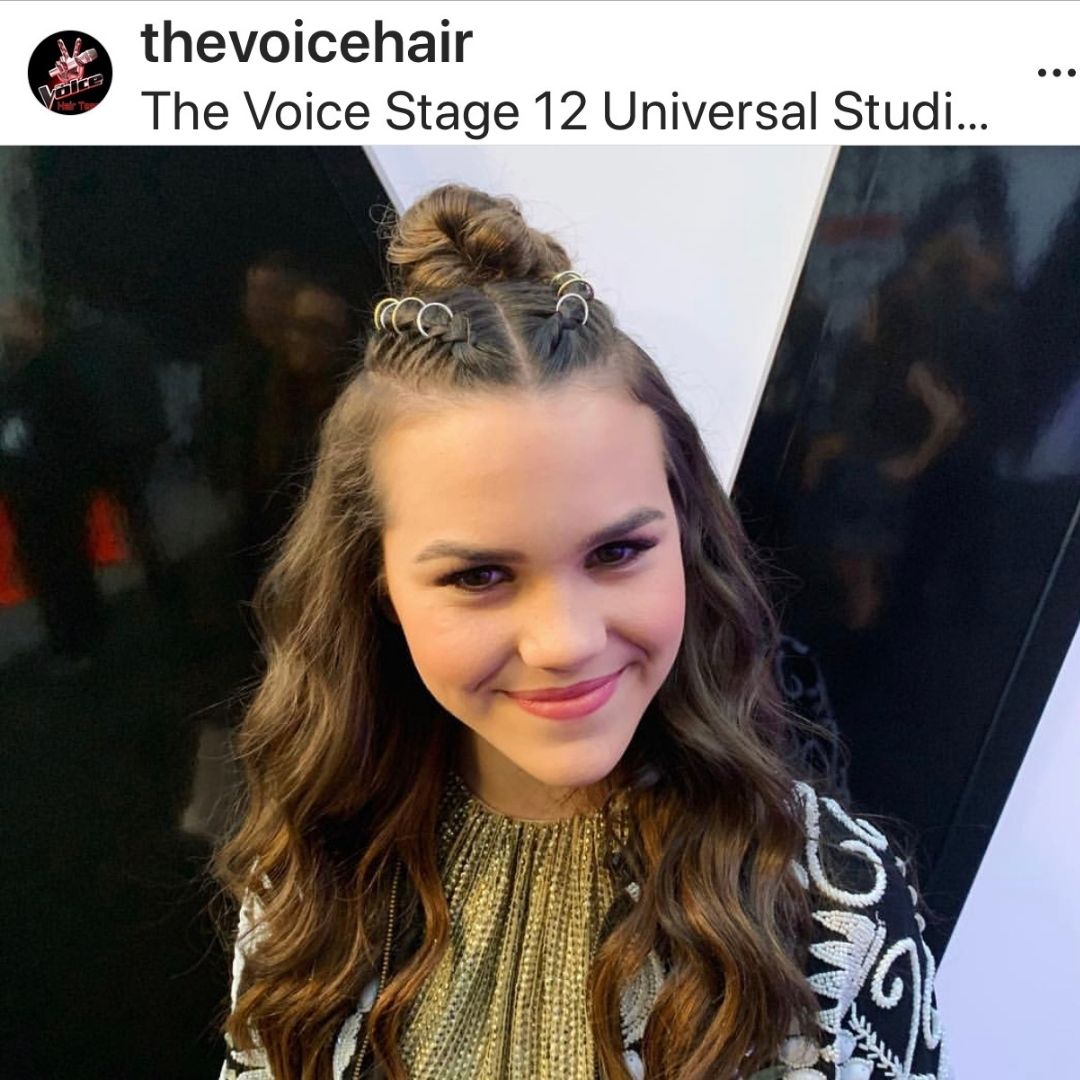 Faux Hawk Style of Contestant on The Voice using Easy Updo Extensions created by Jerilynn Stephens