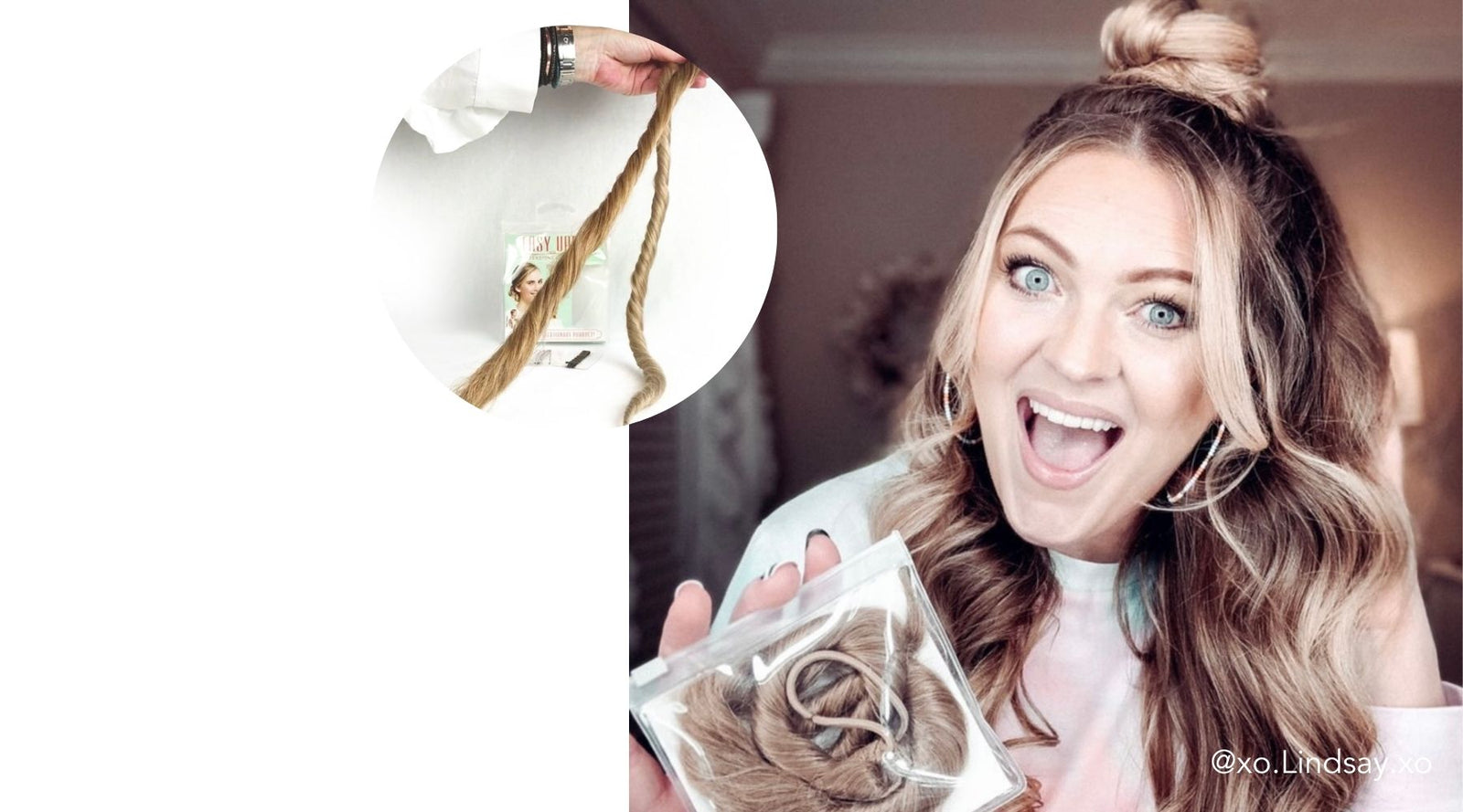 Half Up Half Down Style Using Easy Updo Extensions