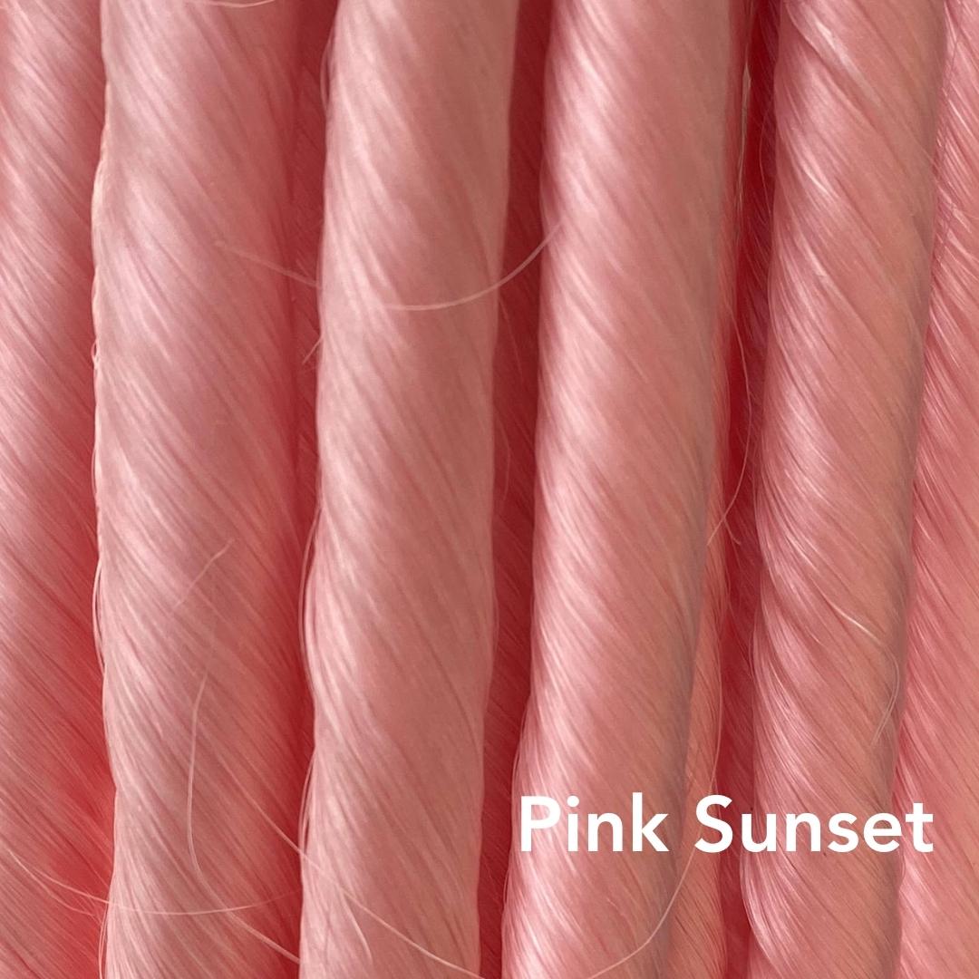 Pink Sunset Vibrant Color Easy Updo Hair Extensions